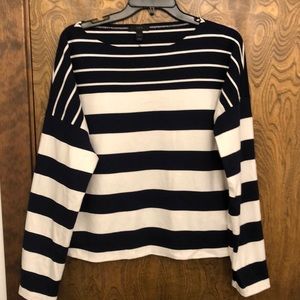 J crew Boatneck Navy Striped shirt